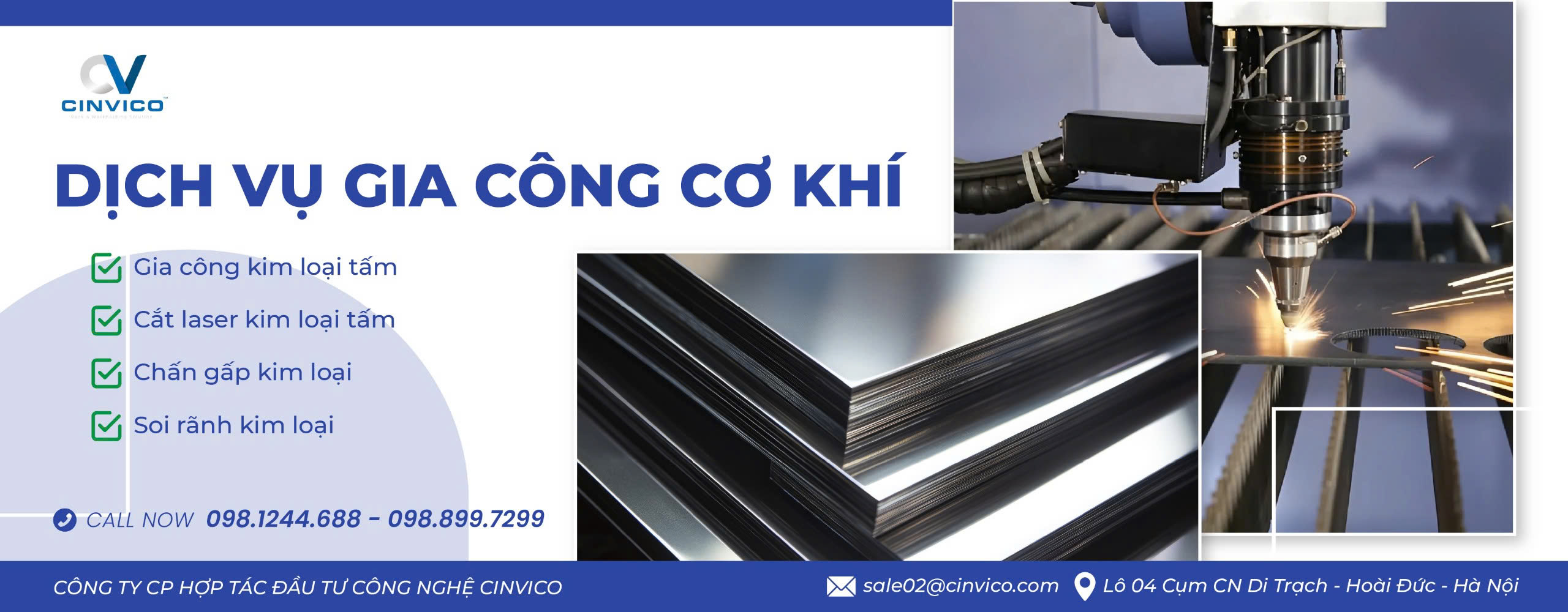 Banner dịch vụ gia công cơ khí