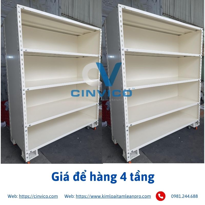 Giá để hàng 4 tầng