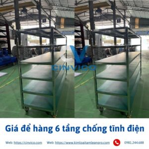 Giá để hàng 6 tầng chống tĩnh điện