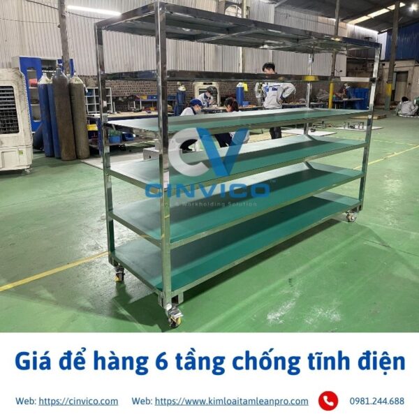 Giá để hàng 6 tầng chống tĩnh điện