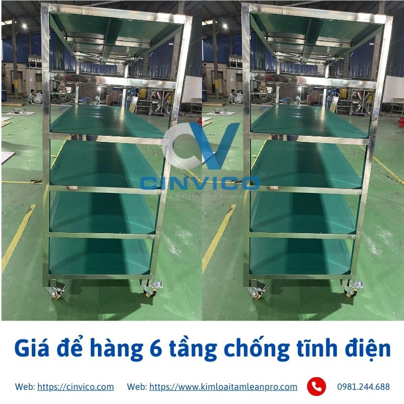 Giá để hàng 6 tầng chống tĩnh điện