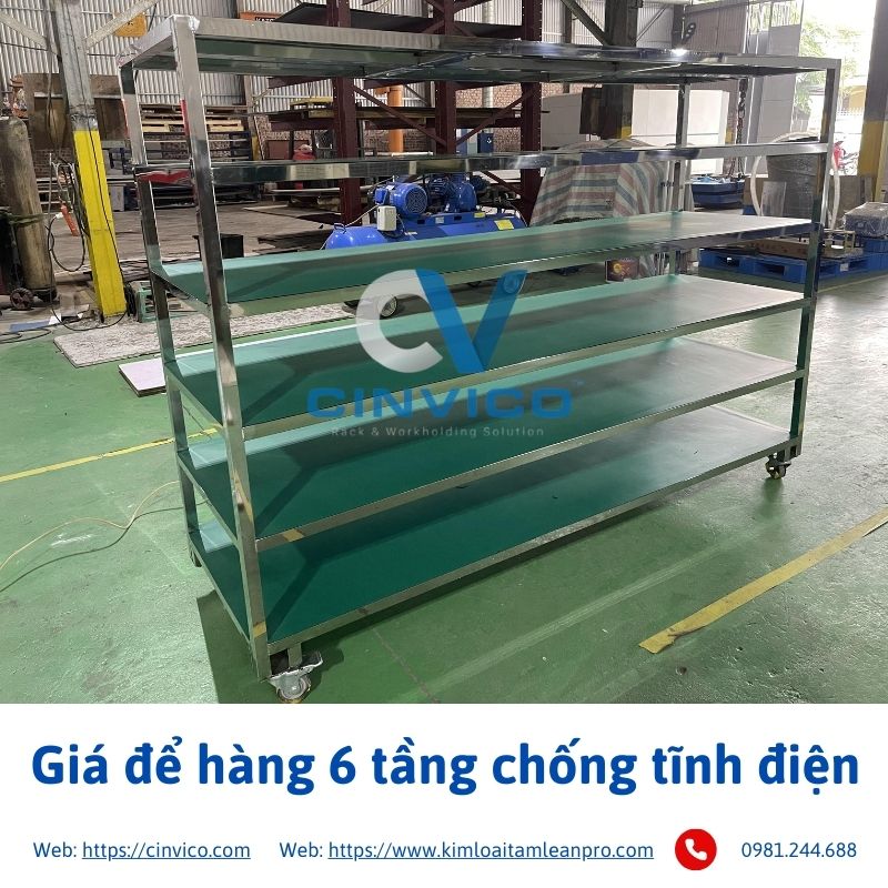 Giá để hàng 6 tầng chống tĩnh điện