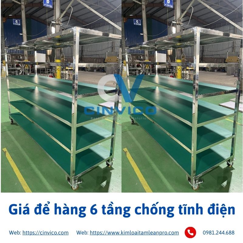 Giá để hàng 6 tầng chống tĩnh điện