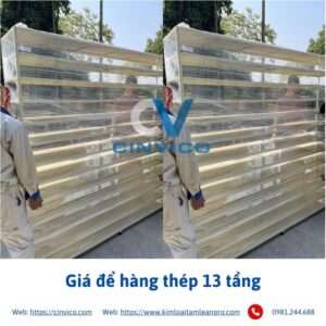 Giá để hàng thép 13 tầng