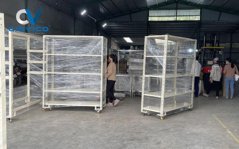 Cinvico sản xuất và giao hàng các loại giá để hàng