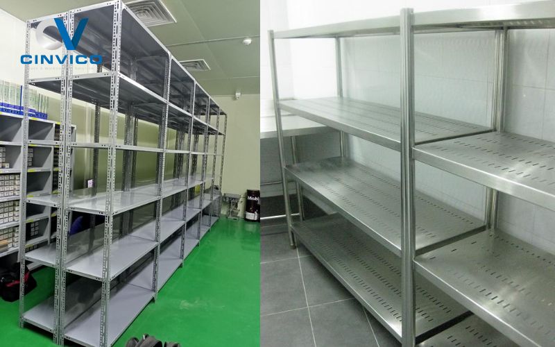 So sánh sắt và Inox: Kệ hàng nào tốt hơn?