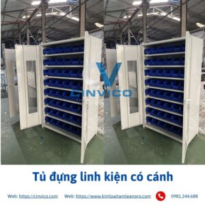 Tủ đựng linh kiện có cánh