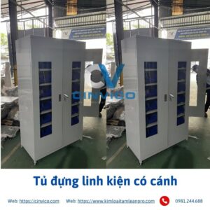 Tủ đựng linh kiện có cánh