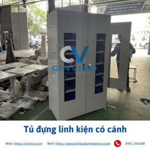 Tủ đựng linh kiện có cánh