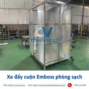 Xe đẩy cuộn Emboss phòng sạch