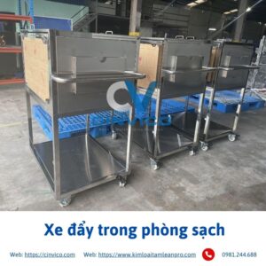 Hình ảnh xe đẩy trong phòng sạch của Cinvico