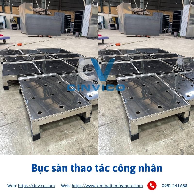 Bục sàn đứng thao tác công nhân