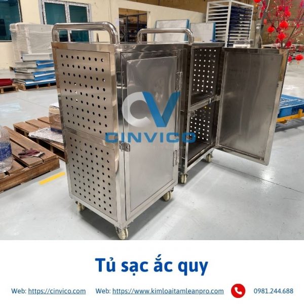 Hình ảnh thực tế tủ sạc ắc quy do Cinvico sản xuất