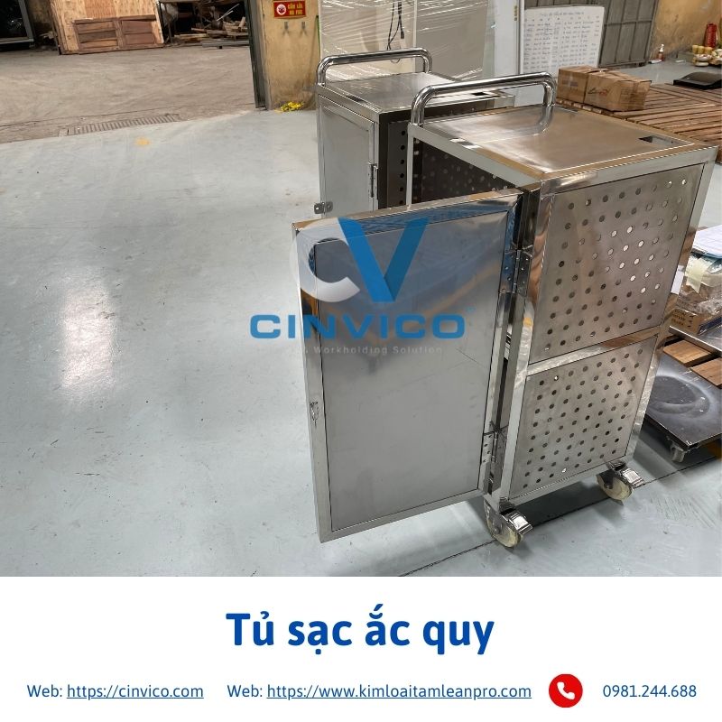 Hình ảnh thực tế tủ sạc ắc quy do Cinvico sản xuất 