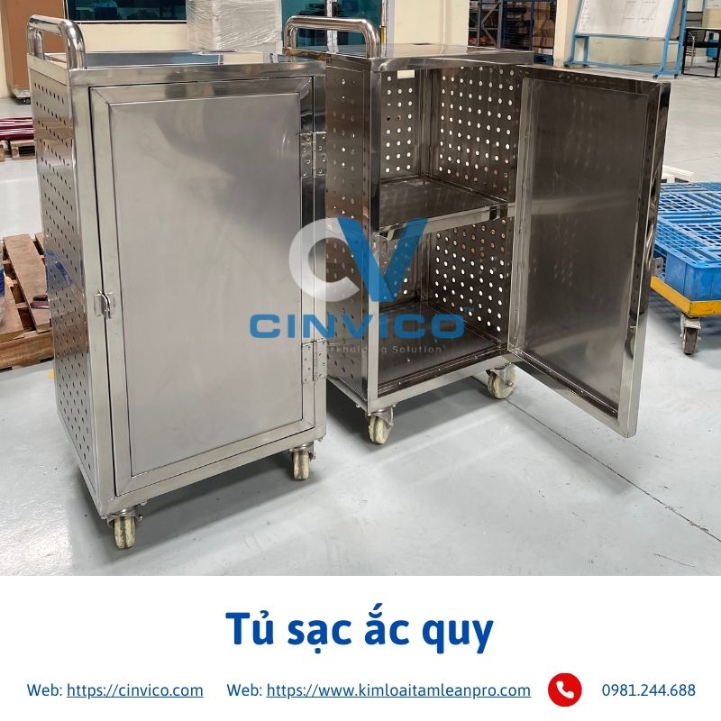 Hình ảnh thực tế tủ sạc ắc quy do Cinvico sản xuất 