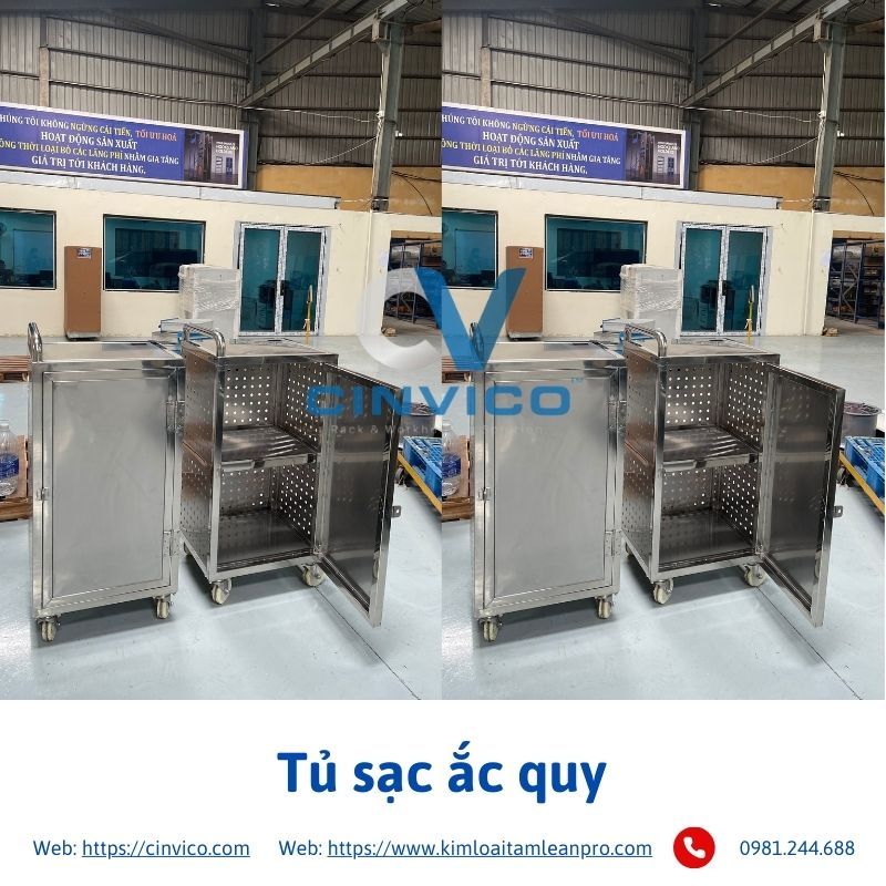 Hình ảnh thực tế tủ sạc ắc quy do Cinvico sản xuất 