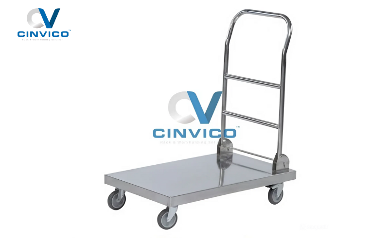 xe đẩy hàng inox và xe đẩy hàng nhôm 1