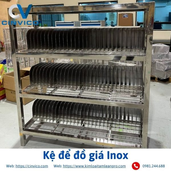 Kệ để đồ giá Inox góc nghiêng