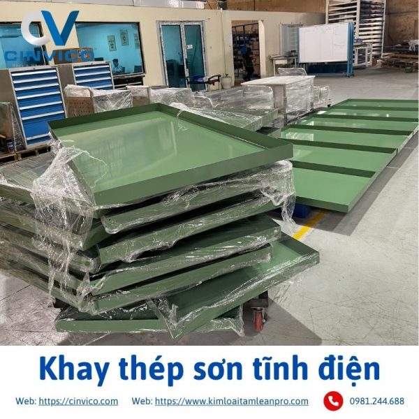 Khay thép sơn tĩnh điện Cinvico LearnPrro