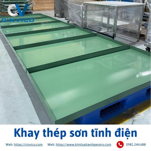 Khay thép sơn tĩnh điện góc nghiêng