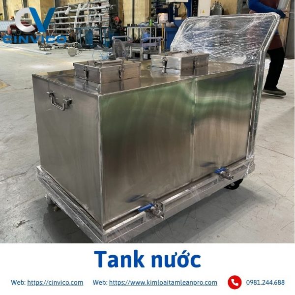 Tank nước Inox Cinvico góc ngang