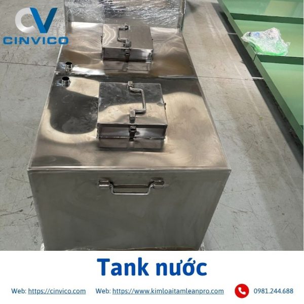 Tank nước Inox Cinvico góc thẳng