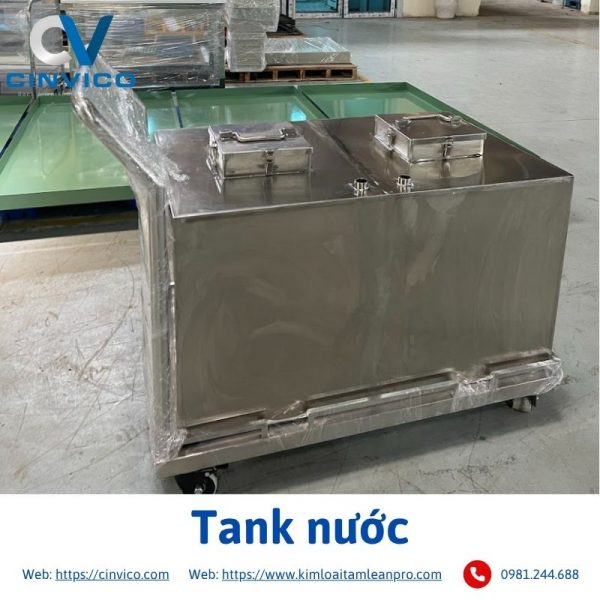 Tank nước Inox Cinvico góc sau
