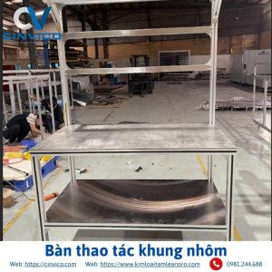 Bàn thao tác khung nhôm