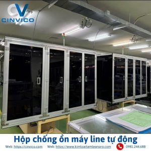 Hộp chống ồn máy line tự động