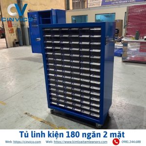 Tủ linh kiện 180 ngăn 2 mặt