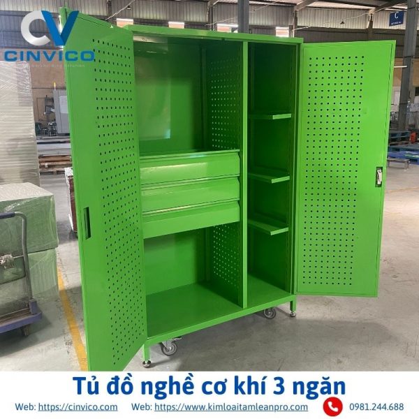 Tủ đồ nghề cơ khí 3 ngăn