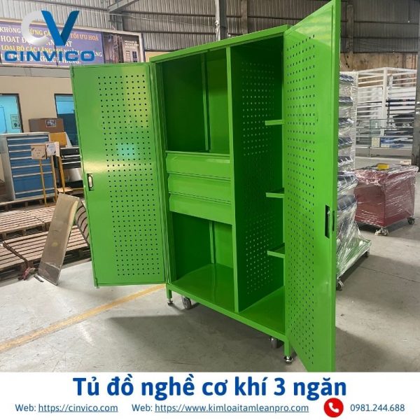 Tủ đồ nghề cơ khí 3 ngăn
