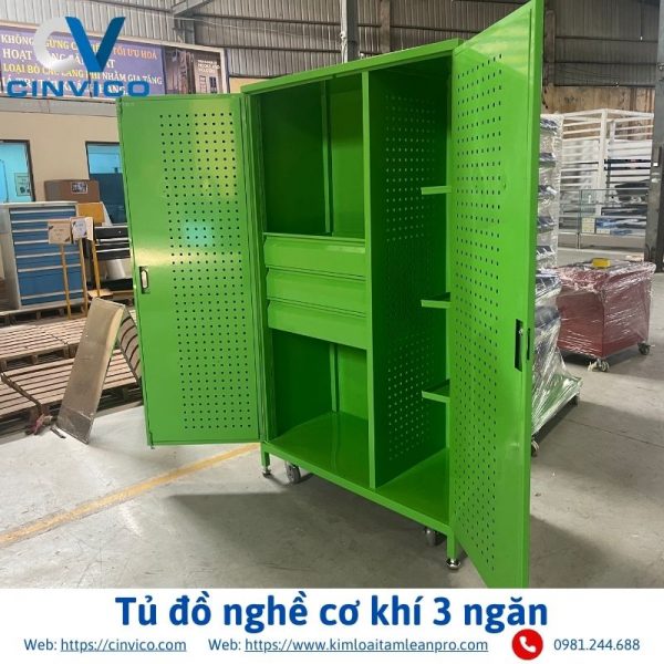 Tủ đồ nghề cơ khí 3 ngăn
