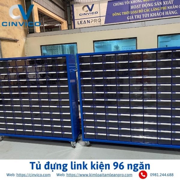 Tủ đựng link kiện 96 ngăn