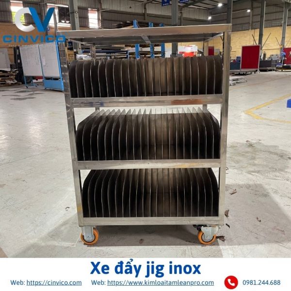 Xe đẩy jig inox
