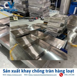 Sản xuất khay chống tràn hàng loạt
