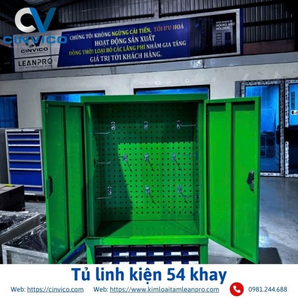 Tủ linh kiện 54 khay
