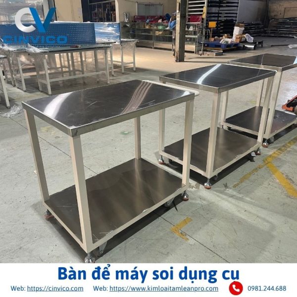 Bàn để máy soi dụng cụ