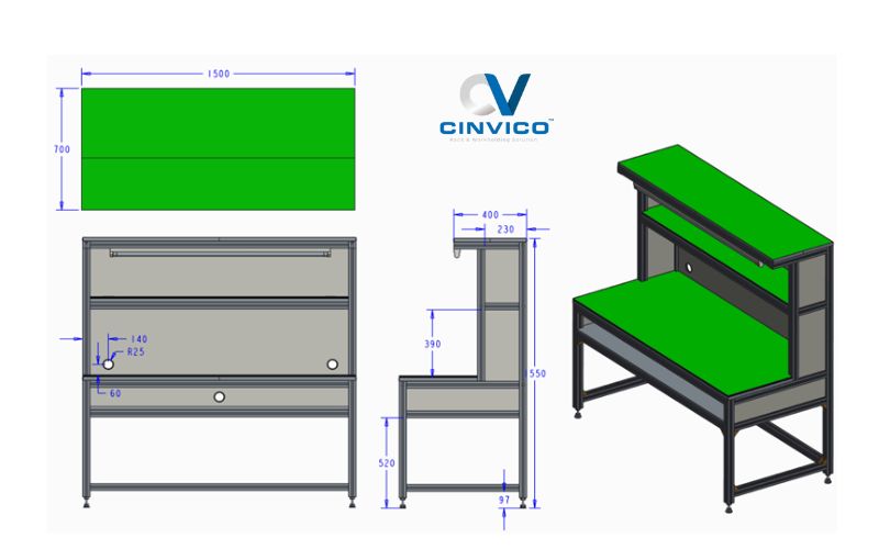 Bàn thao tác công nghiệp là gì? Cấu tạo, ưu điểm và ứng dụng - Hình 1