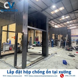 Lắp đặt hộp chống ồn tại xưởng