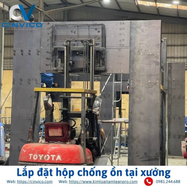 Lắp đặt hộp chống ồn tại xưởng