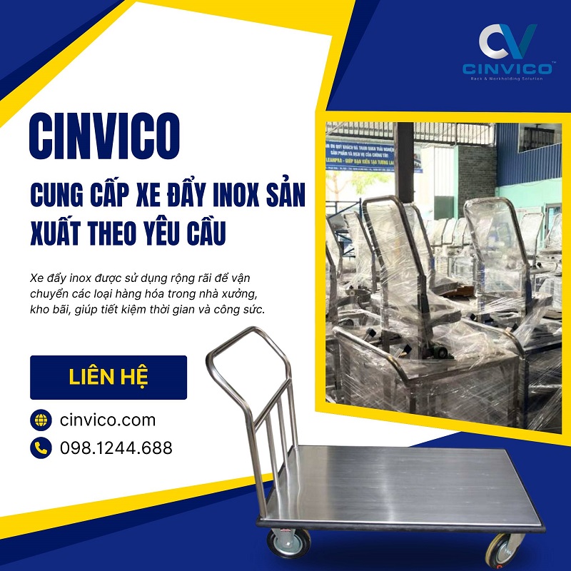 Xe đẩy inox là gì? Ưu điểm, phân loại và ứng dụng thực tế - Hình 6