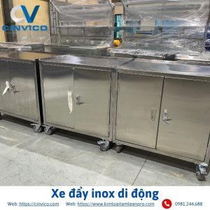Xe đẩy inox di động