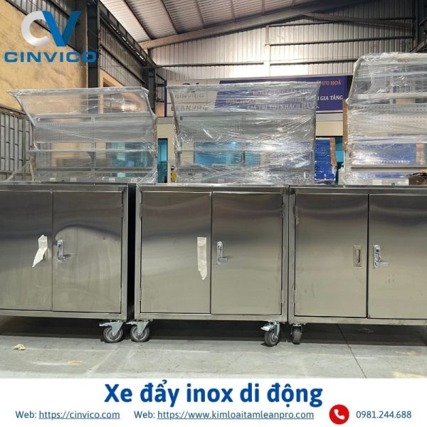 Xe đẩy inox di động - Ảnh 6