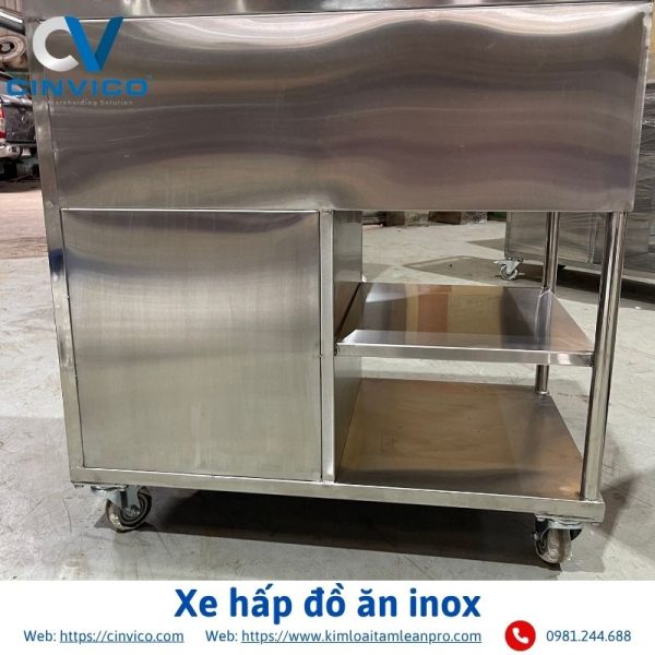 Xe hấp đồ ăn inox