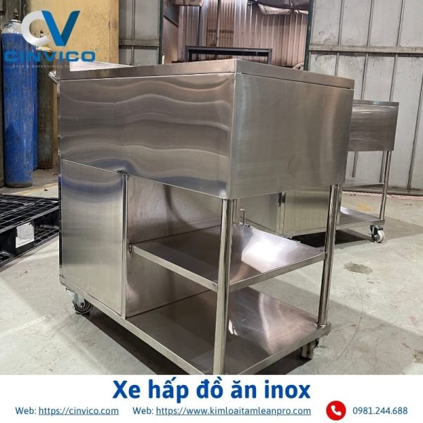 Xe hấp đồ ăn inox