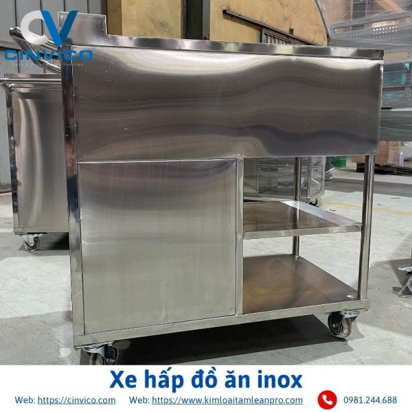 Xe hấp đồ ăn inox