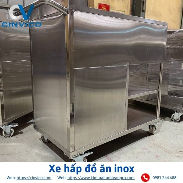 Xe hấp đồ ăn inox
