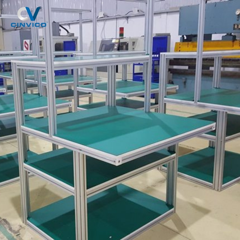 Ứng dụng bàn thao tác nhôm định hình