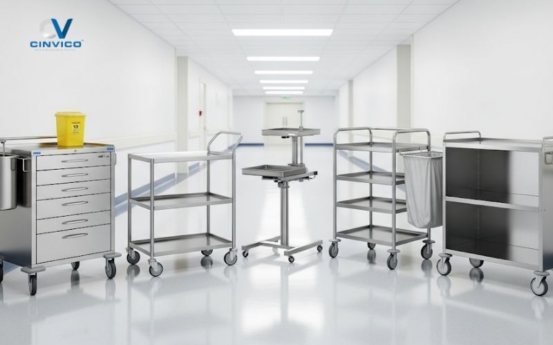 Xe đẩy di động trong y tế